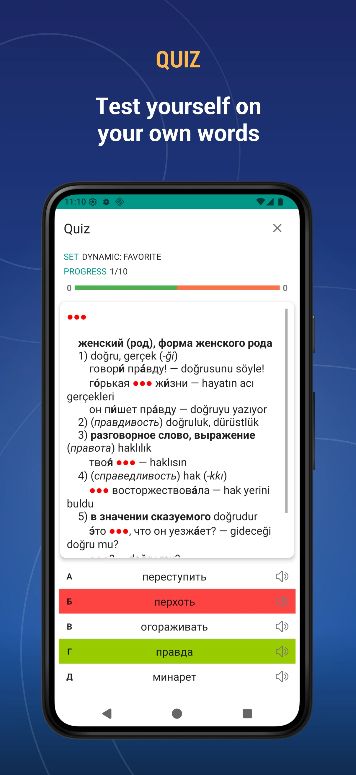 Russian Turkish Dictionary screenshot